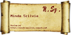 Minda Szilvia névjegykártya
