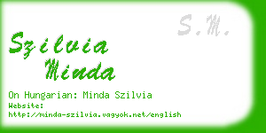 szilvia minda business card